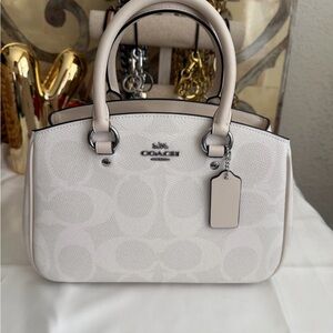 NOT FOR SALE. 

Coach Chalk Signature Savanna Small Carryall Satchel NWT